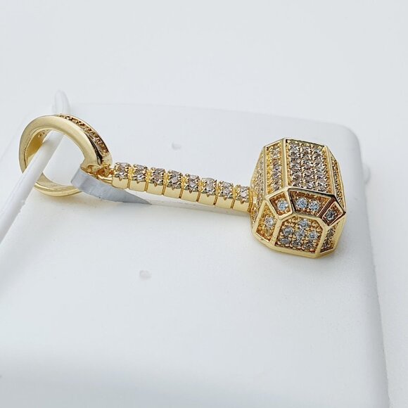 "14K Gold Plated Cubic Zircon Pendant, INUS1BR062 - Picture 4 of 11